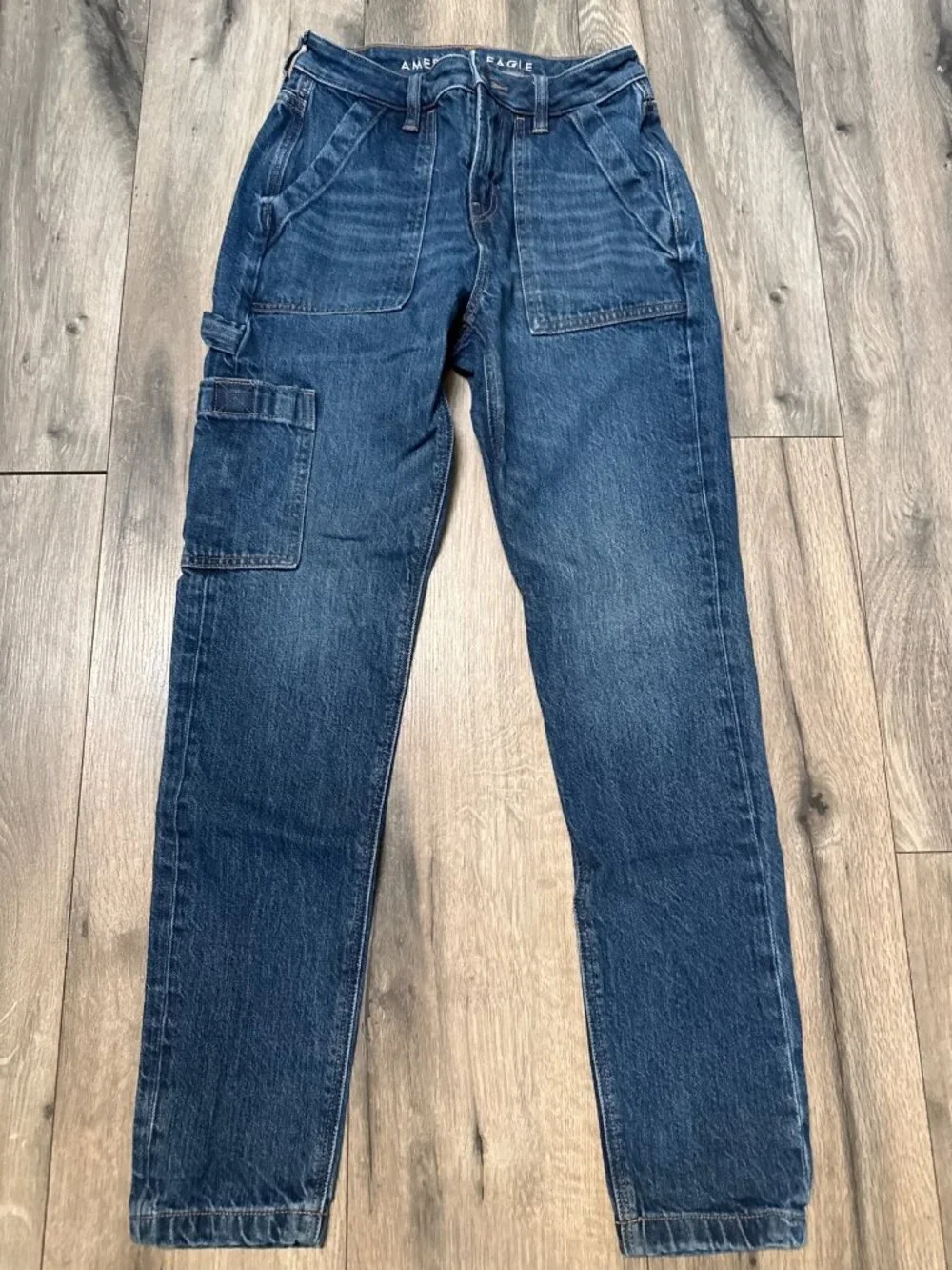 American Eagle Outfitters Womens Comfort Stretch Denim Carpenter Jeans High-Rise